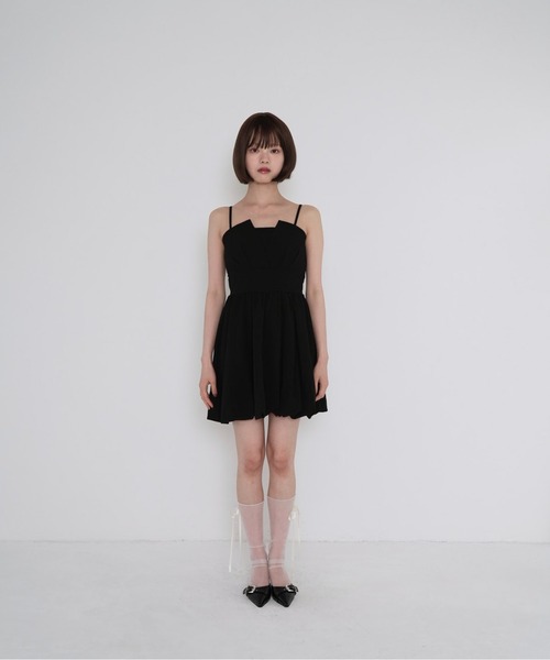 【CHICLINE】★ ヒッカツイードフレアワンピース (Dress) ★ セール】《15 quinze》チェックツイードフレアーワンピース