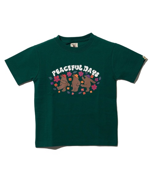 COBMASTER（コブマスター）の「【COBMASTER/コブマスター】COB KIDS PEACEFULDAYS TEE/半袖Tシャツ/キッズ（Tシャツ/カットソー・キッズ・グリーン/インディゴブルー/イエロー/サーモンピンク・MEDIUM/LARGE/SMALL）」の2枚目の写真