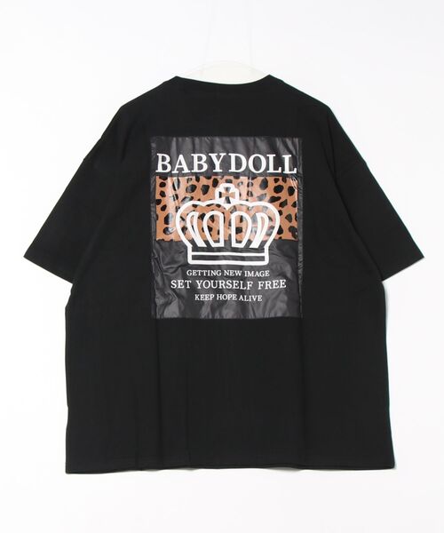 BABYDOLL（ベビードール）の「【綿100％】親子お揃い ヒョウ柄Tシャツ 0587A（Tシャツ/カットソー・メンズ・ホワイト/ブラック・M/L/XL/S）」の3枚目の写真