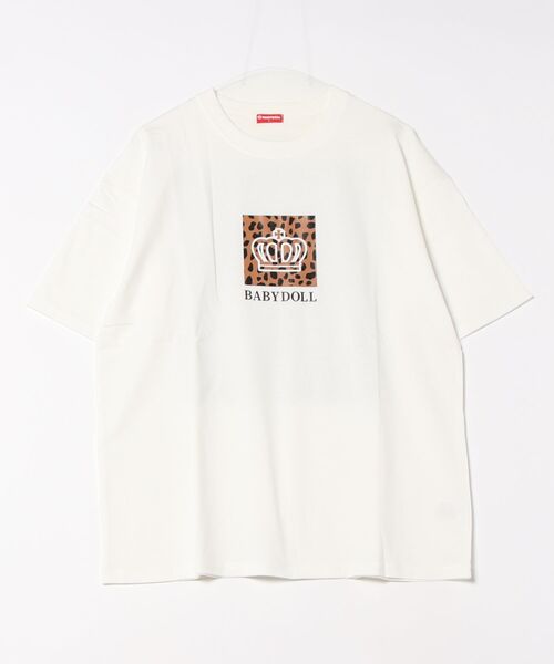 BABYDOLL（ベビードール）の「【綿100％】親子お揃い ヒョウ柄Tシャツ 0587A（Tシャツ/カットソー・メンズ・ホワイト/ブラック・M/L/XL/S）」の11枚目の写真