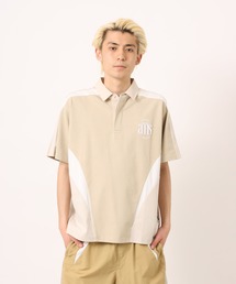 MACHATT マチャット　ボーダーラガーシャツ　ベージュ ラガーシャツ」に該当するトップス（ベージュ系）ファッション通販