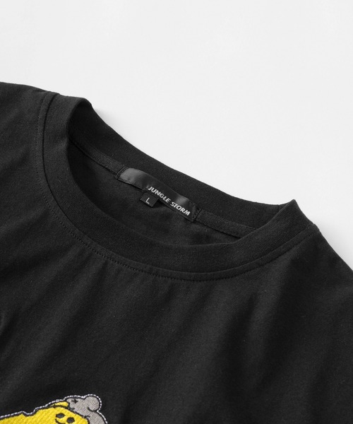 IDEASWAM カラフル刺繍 ブラックTシャツ S TEES – IDEASWAM