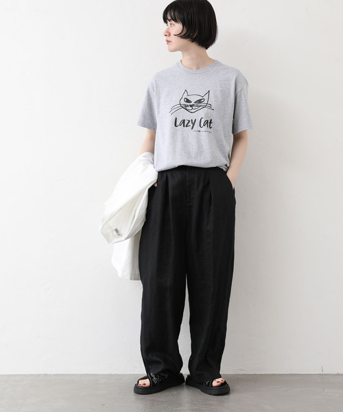 JOURNAL STANDARD LUXE（ジャーナルスタンダード　ラックス）の「リネン タックパンツ（その他パンツ・レディース・ブラック/ネイビー・SMALL/MEDIUM）」の22枚目の写真
