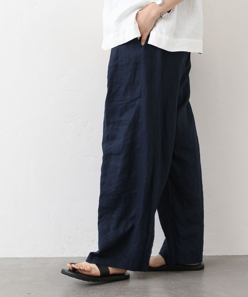 JOURNAL STANDARD LUXE（ジャーナルスタンダード　ラックス）の「リネン タックパンツ（その他パンツ・レディース・ブラック/ネイビー・SMALL/MEDIUM）」の20枚目の写真