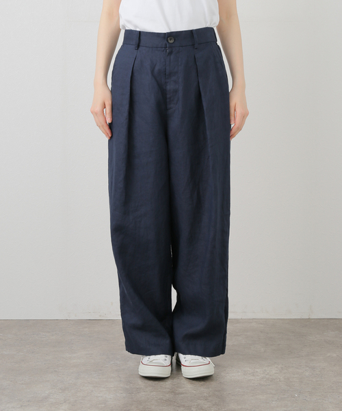 JOURNAL STANDARD LUXE（ジャーナルスタンダード　ラックス）の「リネン タックパンツ（その他パンツ・レディース・ブラック/ネイビー・SMALL/MEDIUM）」の21枚目の写真