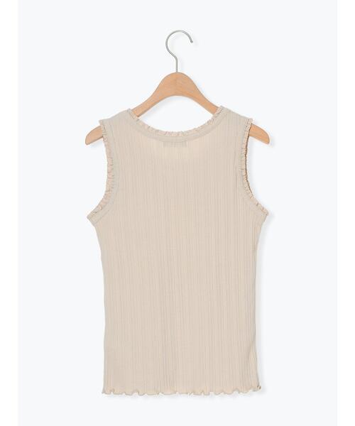 Samansa Mos2（サマンサ モスモス）の「エッジレーステレコノースリ（Tシャツ/カットソー・レディース・ベージュ/チャコールグレー/オフホワイト・F）」の10枚目の写真