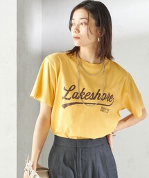 「SHIPS」 半袖Tシャツ ONE SIZE イエロー レディース SHIPS 「SHIPS」 半袖Tシャツ ONE SIZE イエロー レディース