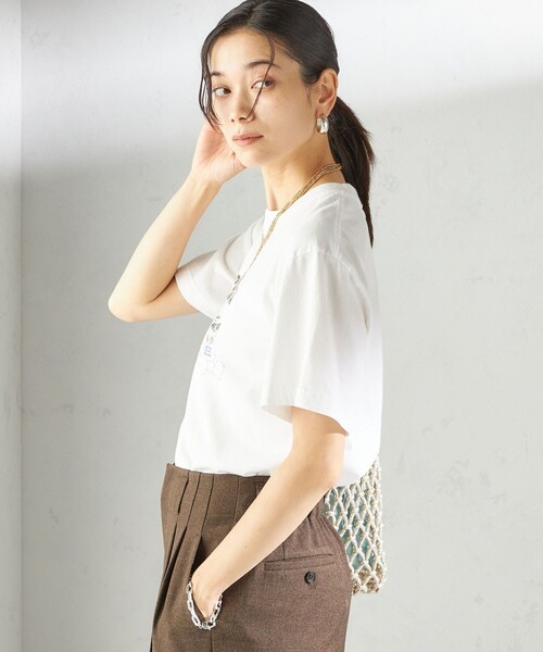 Odub（オーダブ）の「【SHIPS別注】Odub:〈手洗い可能〉プリント TEE（Tシャツ/カットソー・レディース・イエロー/ネイビー/ホワイト・ONE SIZE）」の11枚目の写真