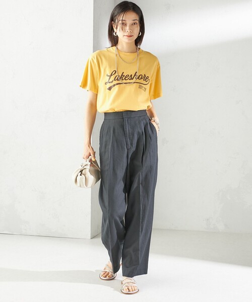 Odub（オーダブ）の「【SHIPS別注】Odub:〈手洗い可能〉プリント TEE（Tシャツ/カットソー・レディース・イエロー/ネイビー/ホワイト・ONE SIZE）」の7枚目の写真