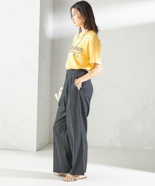 Odub（オーダブ）の「【SHIPS別注】Odub:〈手洗い可能〉プリント TEE（Tシャツ/カットソー・レディース・イエロー/ネイビー/ホワイト・ONE SIZE）」の6枚目の写真