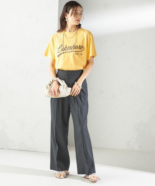 Odub（オーダブ）の「【SHIPS別注】Odub:〈手洗い可能〉プリント TEE（Tシャツ/カットソー・レディース・イエロー/ネイビー/ホワイト・ONE SIZE）」の20枚目の写真