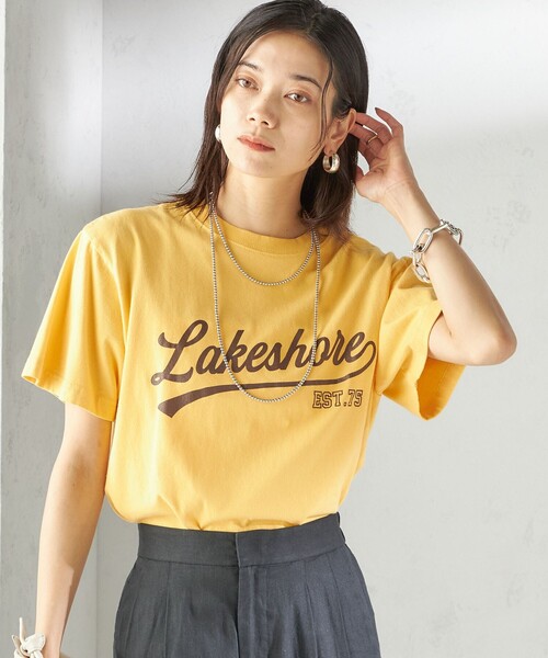 Odub（オーダブ）の「【SHIPS別注】Odub:〈手洗い可能〉プリント TEE（Tシャツ/カットソー・レディース・イエロー/ネイビー/ホワイト・ONE SIZE）」の22枚目の写真