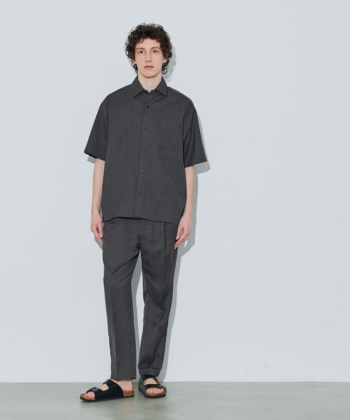 coca(coca)(コカ)の「リラックス半袖シャツ(シャツ/ブラウス・メンズ・チャコール/ライトグレー/ブラック・L/M/XL)」の4枚目の写真