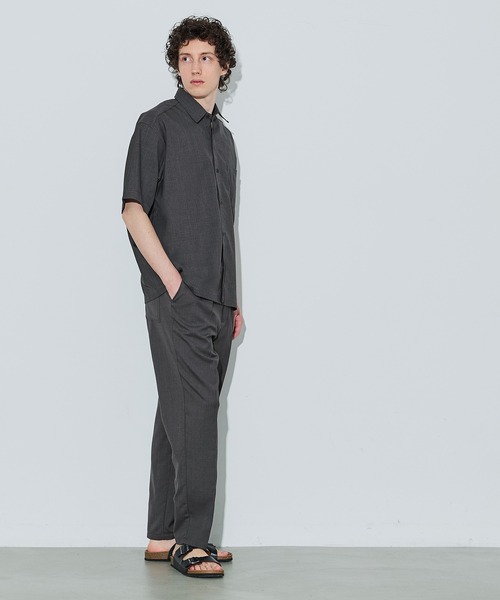 coca(coca)(コカ)の「リラックス半袖シャツ(シャツ/ブラウス・メンズ・チャコール/ライトグレー/ブラック・L/M/XL)」の8枚目の写真