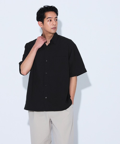 coca(coca)(コカ)の「リラックス半袖シャツ(シャツ/ブラウス・メンズ・チャコール/ライトグレー/ブラック・L/M/XL)」の13枚目の写真