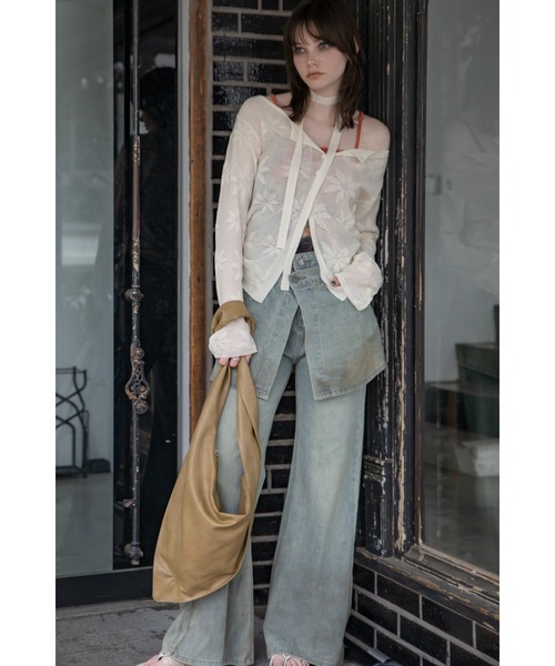 VACANCY（ヴァカンシー）の「ツイスト巻きスカート風トートバッグ（トートバッグ・レディース・ブラック/マスタード・FREE）」の4枚目の写真