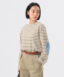 Tシャツ/カットソー（グリーン・カーキ/緑色系・ボートネック