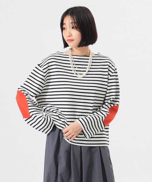 エルボー パッチ バスク ロングスリーブ（Tシャツ/カットソー