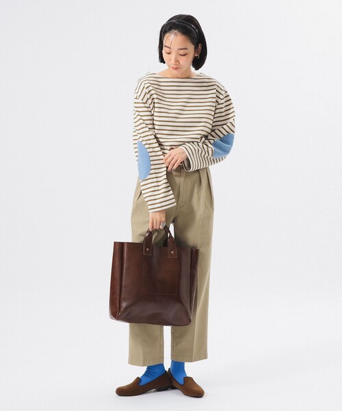 BEAMS BOY（ビームスボーイ）の「【1/15再値下げ】エルボー パッチ バスク ロングスリーブ（Tシャツ/カットソー・レディース・その他1/ブラック/オリーブ/その他・1/2）」の9枚目の写真