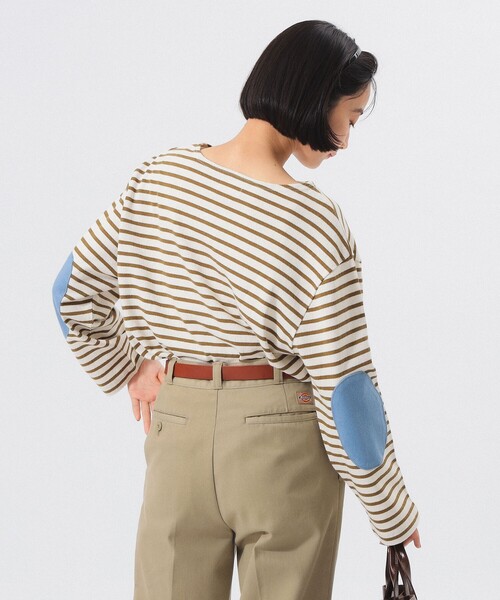 BEAMS BOY（ビームスボーイ）の「【1/15再値下げ】エルボー パッチ バスク ロングスリーブ（Tシャツ/カットソー・レディース・その他1/ブラック/オリーブ/その他・1/2）」の12枚目の写真