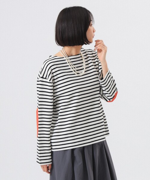 BEAMS BOY（ビームスボーイ）の「【1/15再値下げ】エルボー パッチ バスク ロングスリーブ（Tシャツ/カットソー・レディース・その他1/ブラック/オリーブ/その他・1/2）」の15枚目の写真