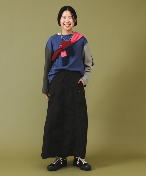 BEAMS BOY（ビームスボーイ）の「【1/15再値下げ】エルボー パッチ バスク ロングスリーブ（Tシャツ/カットソー・レディース・その他1/ブラック/オリーブ/その他・1/2）」の21枚目の写真