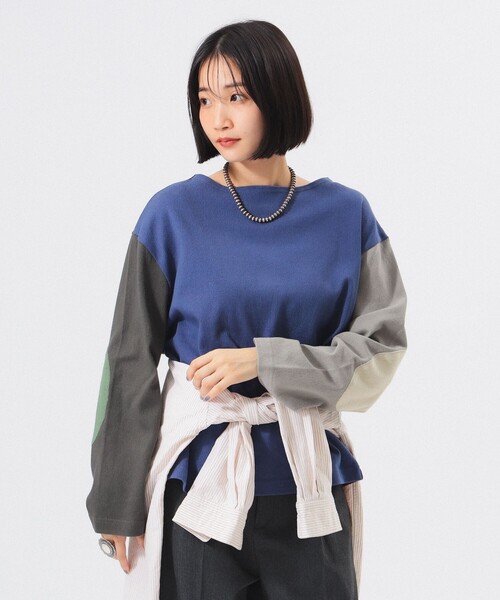 エルボー パッチ バスク ロングスリーブ（Tシャツ/カットソー