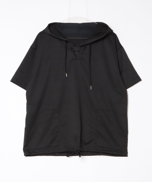 MGV（エムジーヴィー）の「ハーフジップ半袖フーディ（パーカー・メンズ・ブラウン/ブラック・MEDIUM/LARGE/X-LARGE）」の9枚目の写真