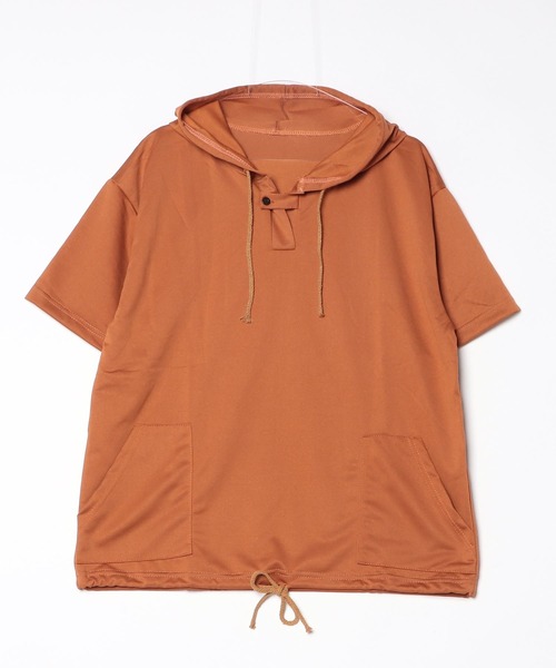 MGV（エムジーヴィー）の「ハーフジップ半袖フーディ（パーカー・メンズ・ブラウン/ブラック・MEDIUM/LARGE/X-LARGE）」の11枚目の写真