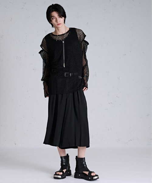 Ellno Loset（エルノロゼット）の「トロミガウチョパンツ（その他パンツ・メンズ・ブラック/ライトグレー・LARGE/MEDIUM/SMALL）」の6枚目の写真