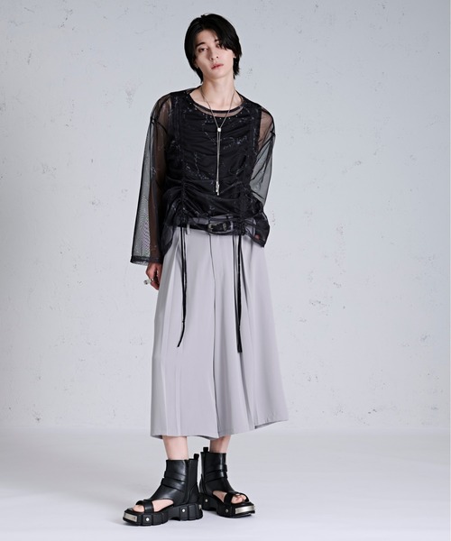 Ellno Loset（エルノロゼット）の「トロミガウチョパンツ（その他パンツ・メンズ・ブラック/ライトグレー・LARGE/MEDIUM/SMALL）」の21枚目の写真