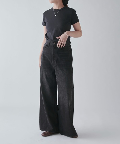 Lui's（ルイス）の「ワイドデニム（デニムパンツ・レディース・インディゴブルー/ブラック・36/38）」の13枚目の写真