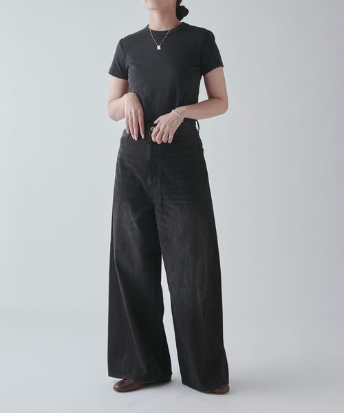 Lui's（ルイス）の「ワイドデニム（デニムパンツ・レディース・インディゴブルー/ブラック・36/38）」の12枚目の写真