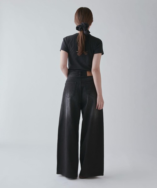 Lui's（ルイス）の「ワイドデニム（デニムパンツ・レディース・インディゴブルー/ブラック・36/38）」の10枚目の写真