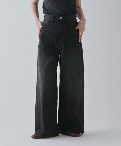 Lui's（ルイス）の「ワイドデニム（デニムパンツ・レディース・インディゴブルー/ブラック・36/38）」の19枚目の写真