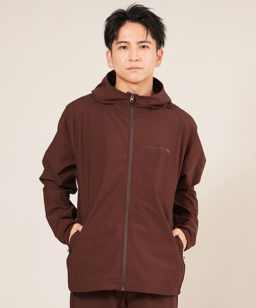 ブラウン セール】【限定】THREE WEATHER/スリーウェザー フルジップパーカー