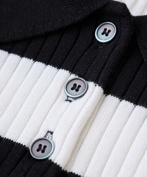 AMERICAN HOLIC（アメリカンホリック）の「アソートニットポロシャツ（ポロシャツ・レディース・その他7/ネイビー/オフホワイト・L/M）」の15枚目の写真