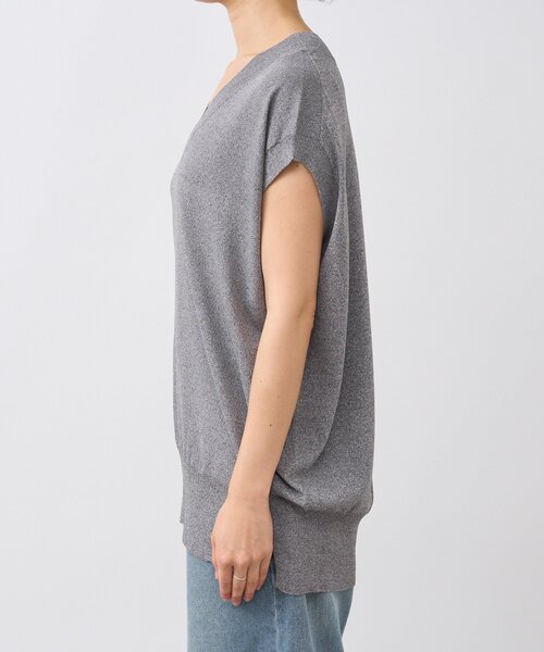 リヴドロワ　【ひんやりタッチ.セットアップ可】レーヨン混バックテールニット 予約【ひんやりタッチ・セットアップ対応可】レーヨン混バック