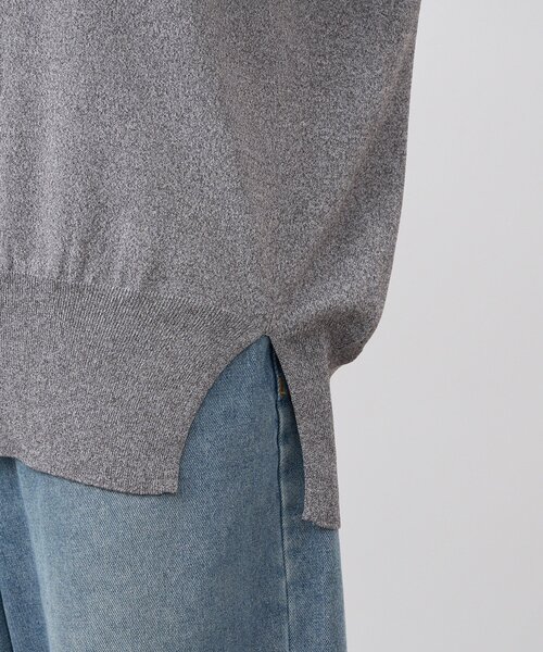 リヴドロワ　【ひんやりタッチ.セットアップ可】レーヨン混バックテールニット ひんやりタッチ・セットアップ対応可】レーヨン混バックテールニット