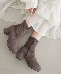 MAJESTIC LEGON | フカフカヒールストレッチブーツ(ブーツ)