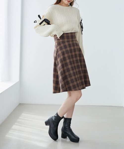 MAJESTIC LEGON（マジェスティックレゴン）の「フカフカヒールストレッチブーツ（ブーツ・レディース・ベージュ系その他2/ブラック系その他/アイボリー/ブラウン系その他5/グレー系その他/ブラック・SMALL/MEDIUM/LARGE/X-LARGE/XXL）」の17枚目の写真