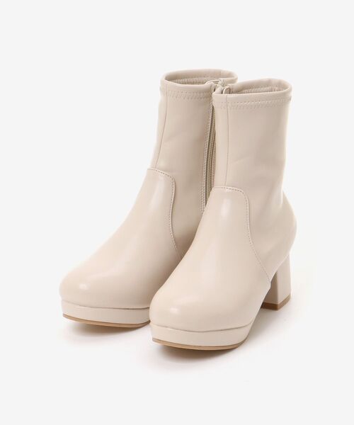 MAJESTIC LEGON（マジェスティックレゴン）の「フカフカヒールストレッチブーツ（ブーツ・レディース・ベージュ系その他2/ブラック系その他/アイボリー/ブラウン系その他5/グレー系その他/ブラック・SMALL/MEDIUM/LARGE/X-LARGE/XXL）」の8枚目の写真