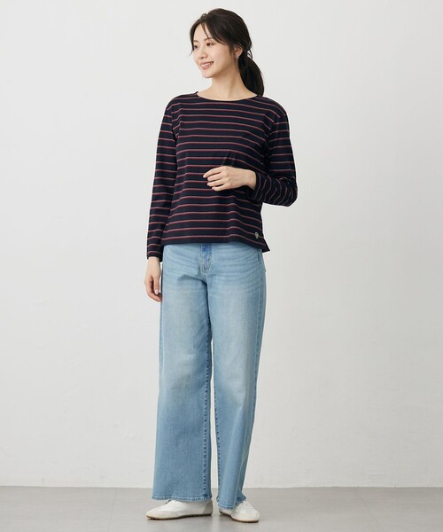 J.PRESS（ジェイプレス）の「バスクボーダー カットソー（Tシャツ/カットソー・レディース・ネイビー系2・LARGE/MEDIUM）」の3枚目の写真