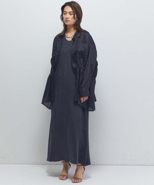 1er Arrondissement(プルミエアロンディスモン)の「キュプラフィブリルフレアーワンピース(ワンピース・レディース・ベージュ系その他/ブラウン系その他5/ブラウン系その他4・36/38)」の7枚目の写真