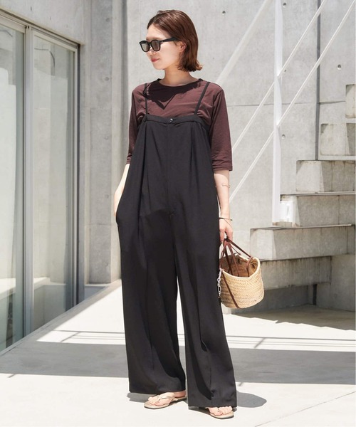 SLOBE IENA（スローブイエナ）の「《追加》シアー天竺5分袖Tシャツ（Tシャツ/カットソー・レディース・ブラウン/ネイビー/カーキ/その他4・FREE）」の14枚目の写真