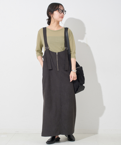 SLOBE IENA（スローブイエナ）の「《追加》シアー天竺5分袖Tシャツ（Tシャツ/カットソー・レディース・ブラウン/ネイビー/カーキ/その他4・FREE）」の22枚目の写真