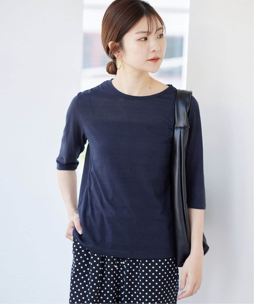 tシャツ 「追加」シアー天竺5分袖Tシャツ レディース SLOBE IENA tシャツ 「追加」シアー天竺5分袖Tシャツ レディース