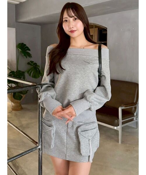 dazzlin（ダズリン）の「スウェットポケットミニスカート（スカート・レディース・ネイビー/パープル/グレー・MEDIUM/SMALL）」の17枚目の写真