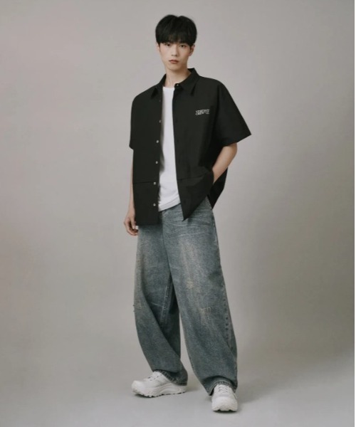 Vini（ヴィニ）の「【Vini】スクラッチウォッシュバルーンデニムパンツ（デニムパンツ・メンズ・ブルー系その他2/ブルー系その他/ブラック系その他・X-LARGE/LARGE/MEDIUM）」の2枚目の写真