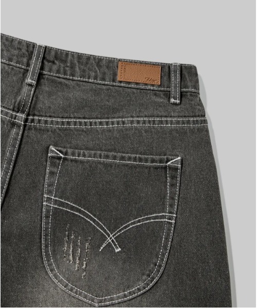 Vini（ヴィニ）の「【Vini】スクラッチウォッシュバルーンデニムパンツ（デニムパンツ・メンズ・ブルー系その他2/ブルー系その他/ブラック系その他・X-LARGE/LARGE/MEDIUM）」の4枚目の写真